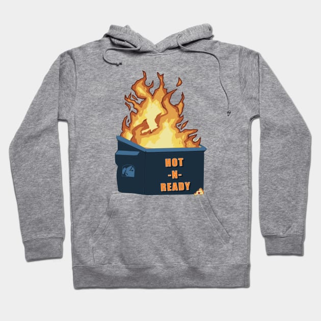 Dumpster Fire Pizza Dive Dumpster Fire Hoodie TeePublic
